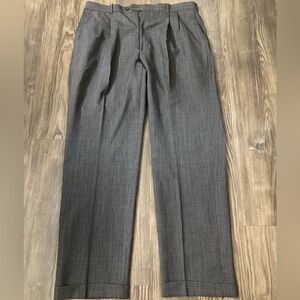 Alan Flusser Gray 100% Wool Men’s Dress Pants 38/34